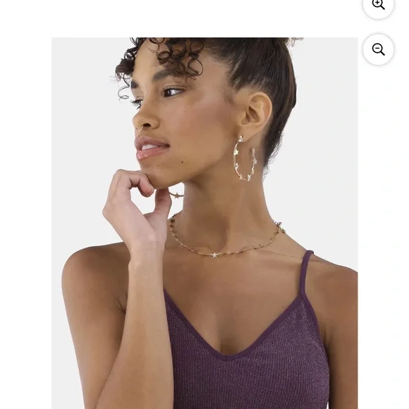 No Boundaries Women's Shimmer V-Neck Brami - Picture 5 of 16